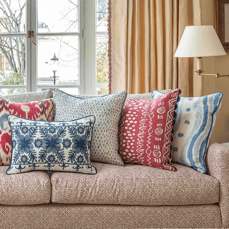 Angelica Cushion, 35 x 50cm, Navy