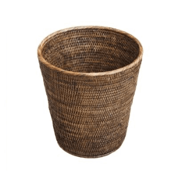 Image showing the Waste Paper Basket, Dawei, Rattan, Brown, 30cm product.