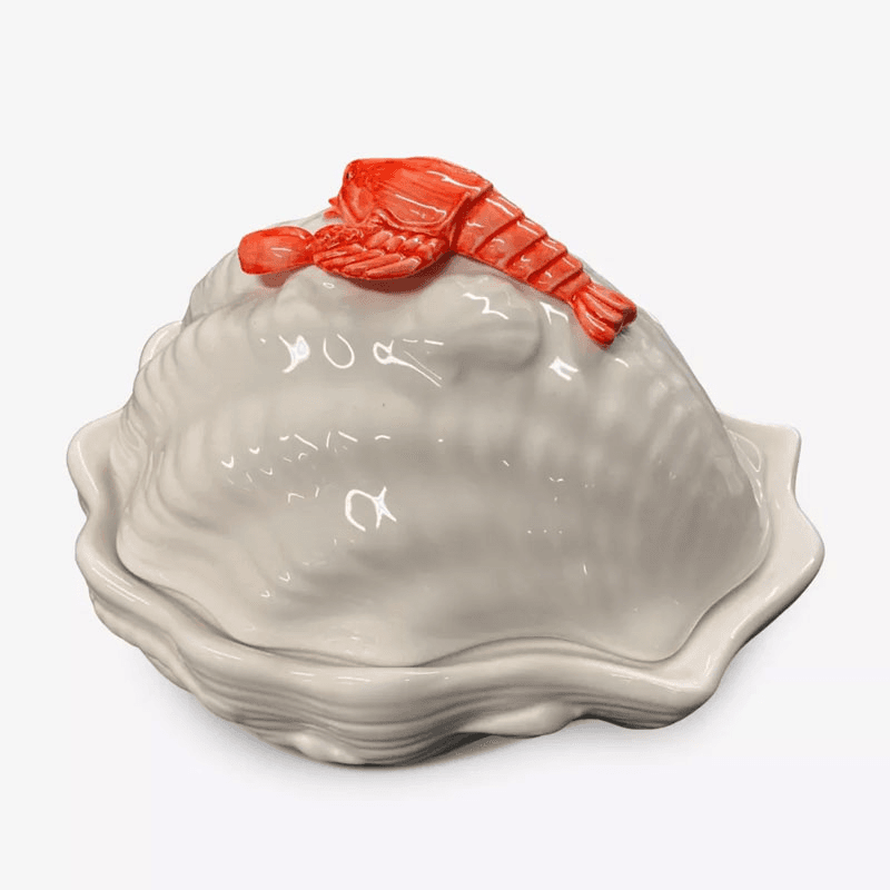 The Lobster Bowl, L30 x W28cm, White
