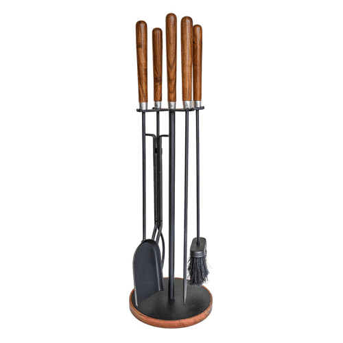 Image showing the Companion Round Fireside Set, H73cm, Black product.