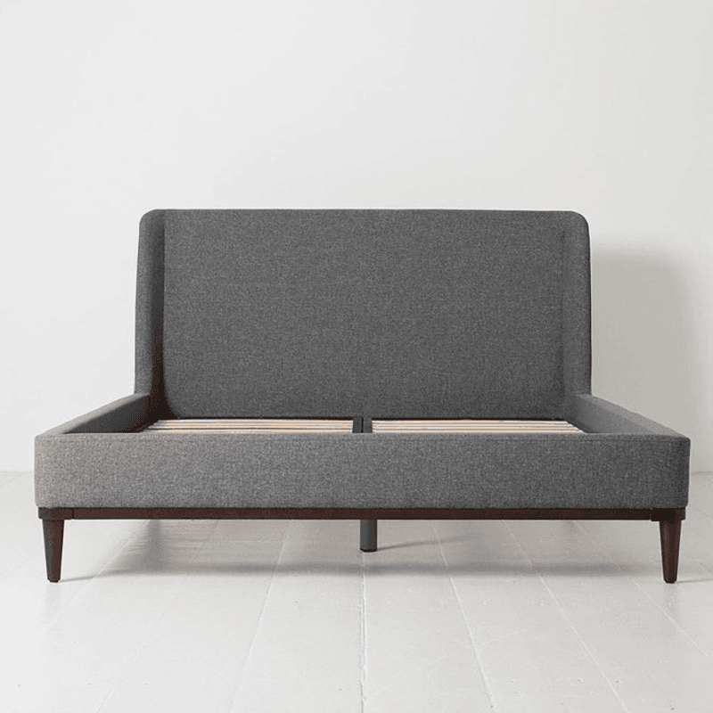 Bed 02 Linen King Size Frame, Stone