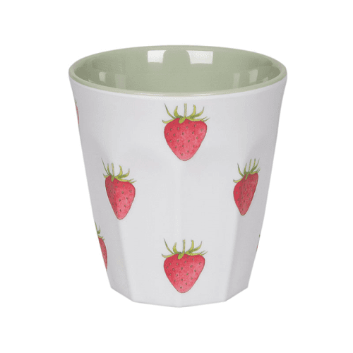 Image showing the Strawberries Beaker, White, Green, Red product.