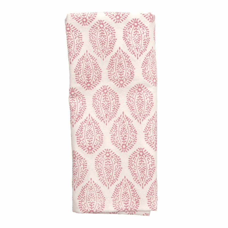 Leaf Set of 4 Napkins, 45 x 45cm, Pink