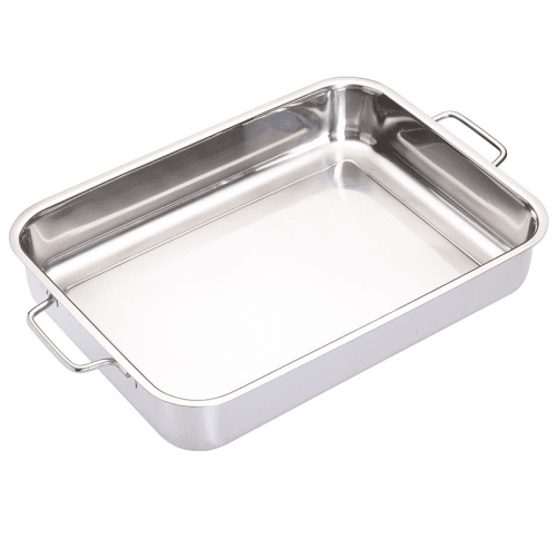 Image showing the Deep roasting pan, 37 x 27cm, Stainless Steel product.