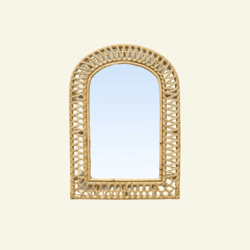 Image showing the Royal Arch Rattan Mirror, Natural product.