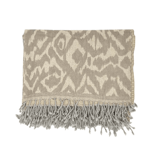 Image showing the Ikat Throw, 140 x 210cm, Taupe product.