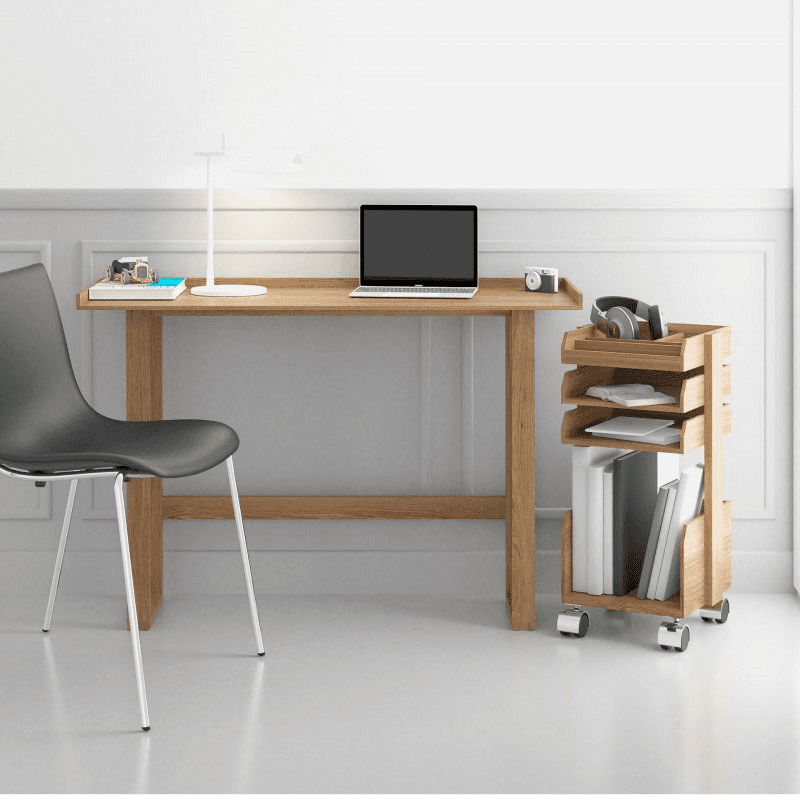 Slim Laptop Writing Table, H74 x W110cm, Oak