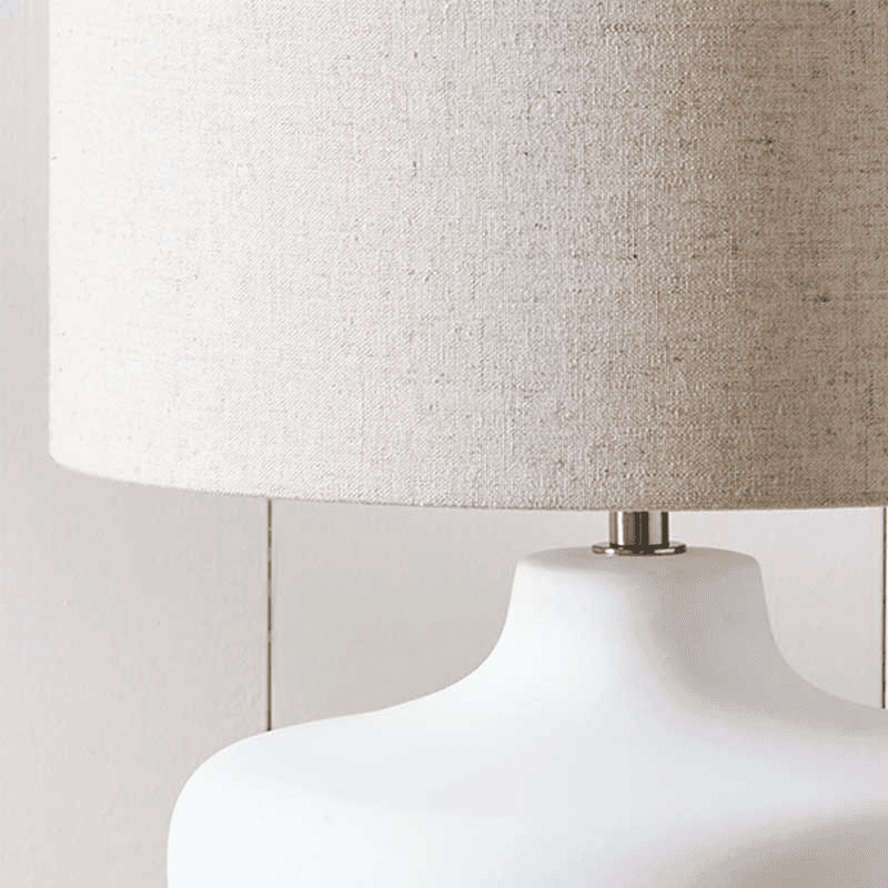 Clayton Table Lamp, H40cm, White