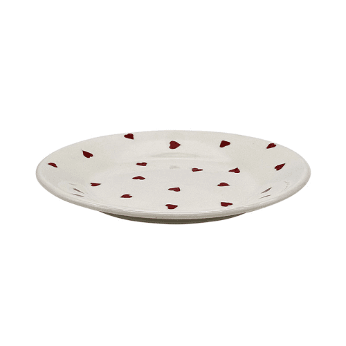 Image showing the Love Heart Plate, D24cm, Red product.
