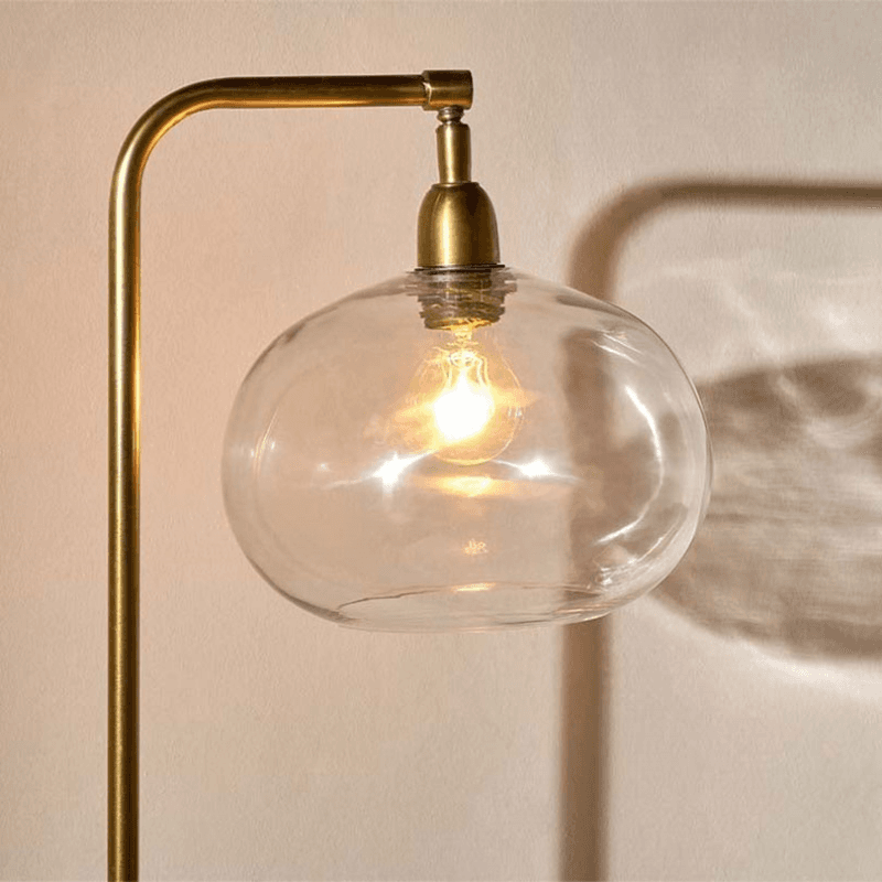 Mulia Floor Lamp, H147cm, Antique Brass
