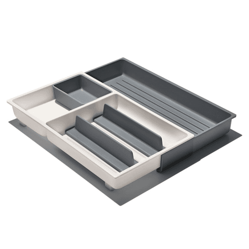 Image showing the Large Expandable Kitchen Tool Drawer Organiser, White product.