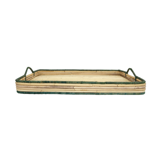 Image showing the Rattan Tray, 50cm, Green product.
