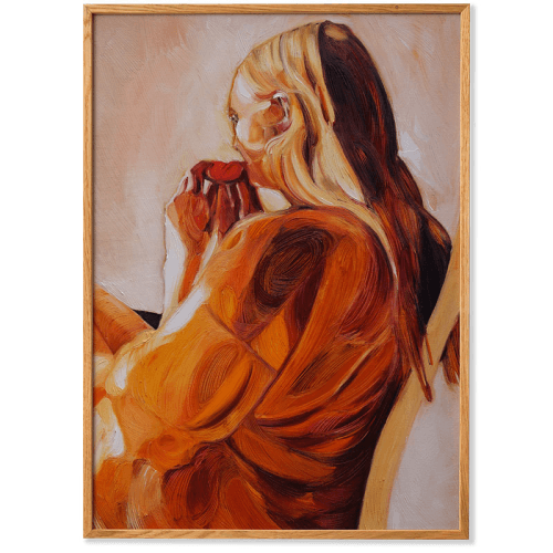 Image showing the Blood Orange Framed Print, 50 x 70cm, Orange product.