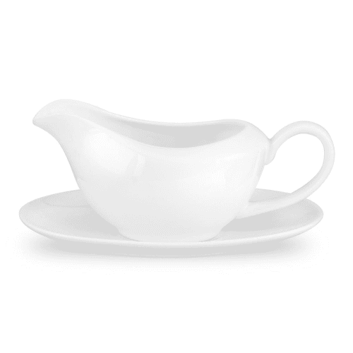 Image showing the Serendipity Gravy Boat and Stand, 350ml, White product.