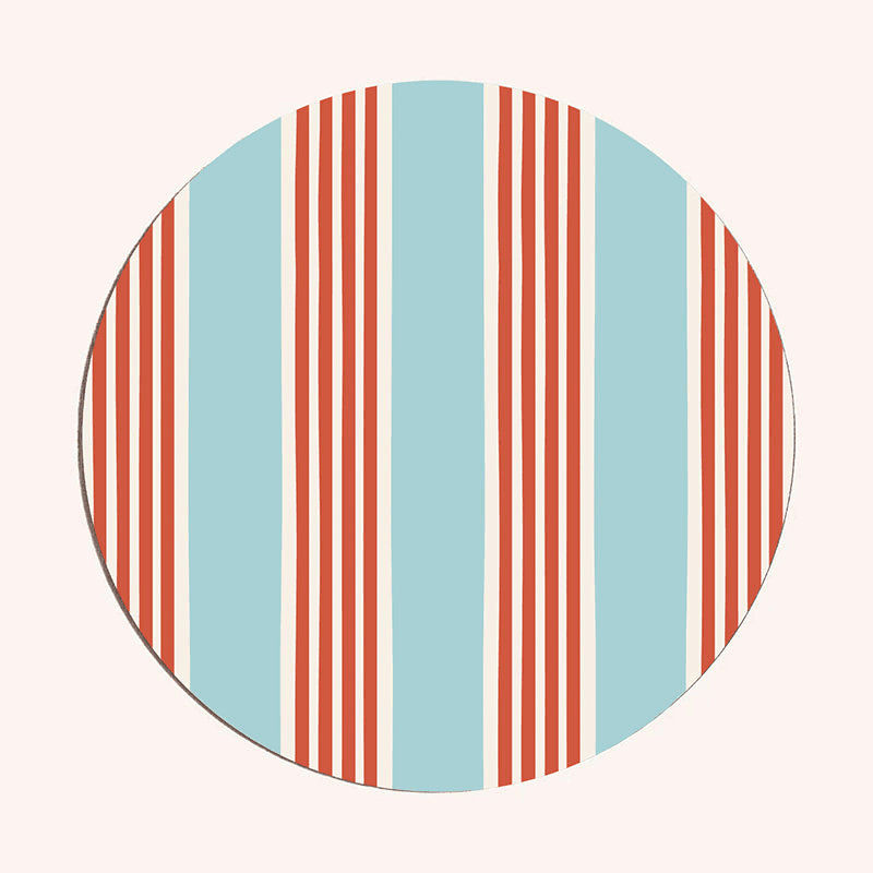 Amalfi Stripes Set of 6 Placemats, D29cm, Multi