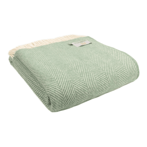 Image showing the Fishbone Throw, 150 x 183cm, Seagreen product.