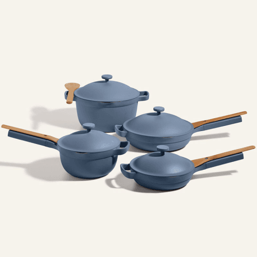 Image showing the Cookware Pan Set, Blue Salt product.