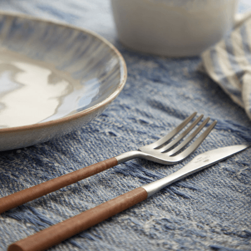 Image showing the Mito 24 Piece Cutlery Set, Wood product.