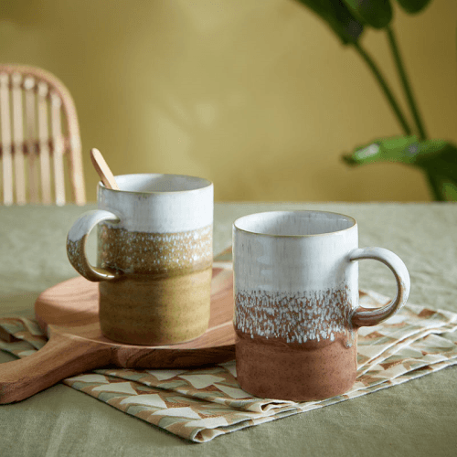Image showing the Kiln Accents Ridged Mug, 410ml, Rust product.