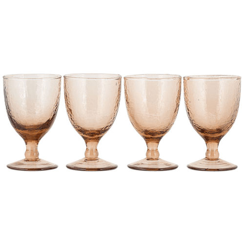 Image showing the Yala Set of 4 Wine Glasses, Dusty Terracotta product.