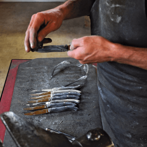 Image showing the Laguiole 2-piece Cheese Set, Wenge Handles product.