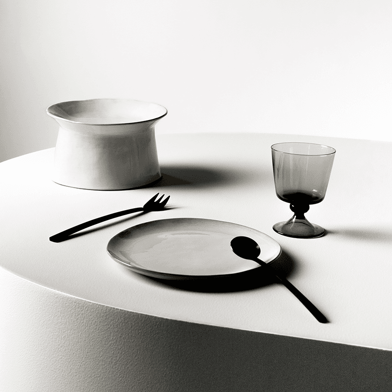 La Mère Set of 2 Plates, D18cm, Off White