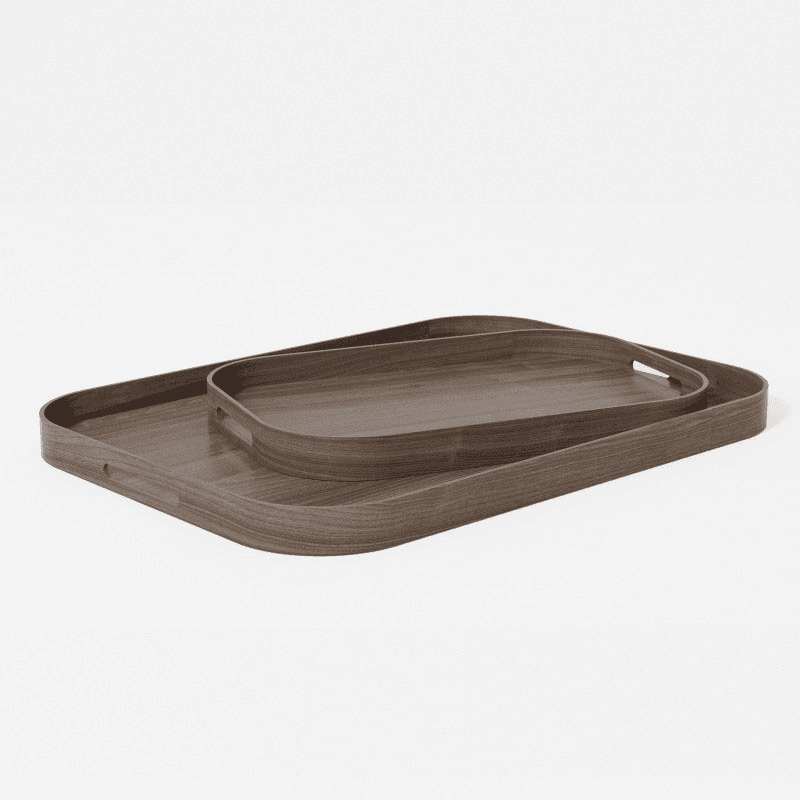 Bellhop 402 Rectangular Tray, Walnut