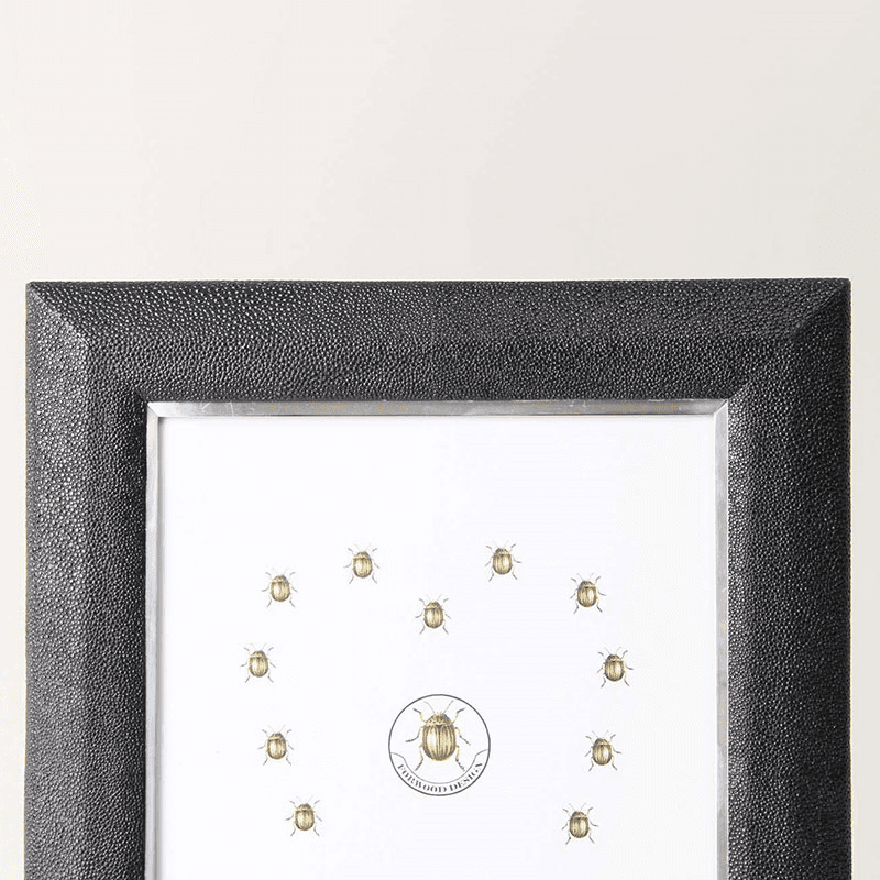 Bella Photo  Frame, 10 x 8", Caviar Black Shagreen