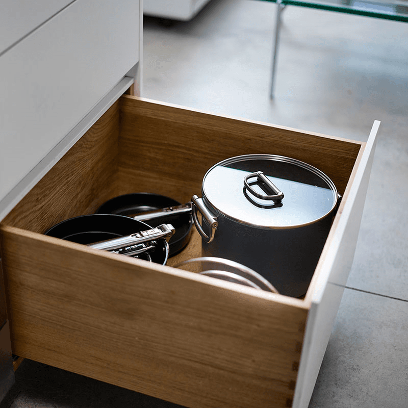 Space Folding Stock Pot & Lid, 25cm, Midnight Blue