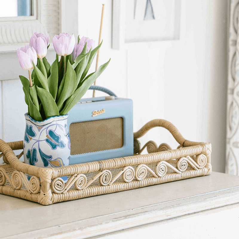 Ivy Rattan Tray, Natural