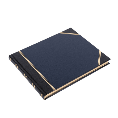 Image showing the Traditional Plain Page Visitors Book, 23.5 x 28.5cm, Blue product.