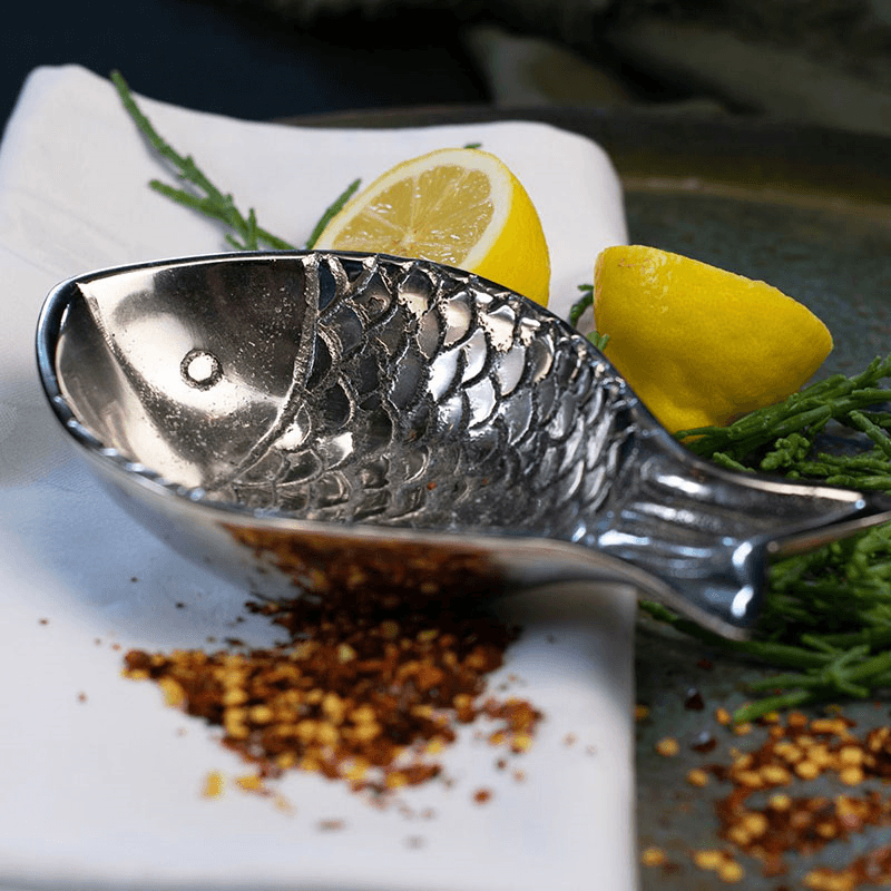 Fish Dip Bowl, L18 x W10cm, Silver