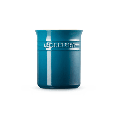 Image showing the Le Creuset Stoneware Small Utensil Jar Deep Teal product.