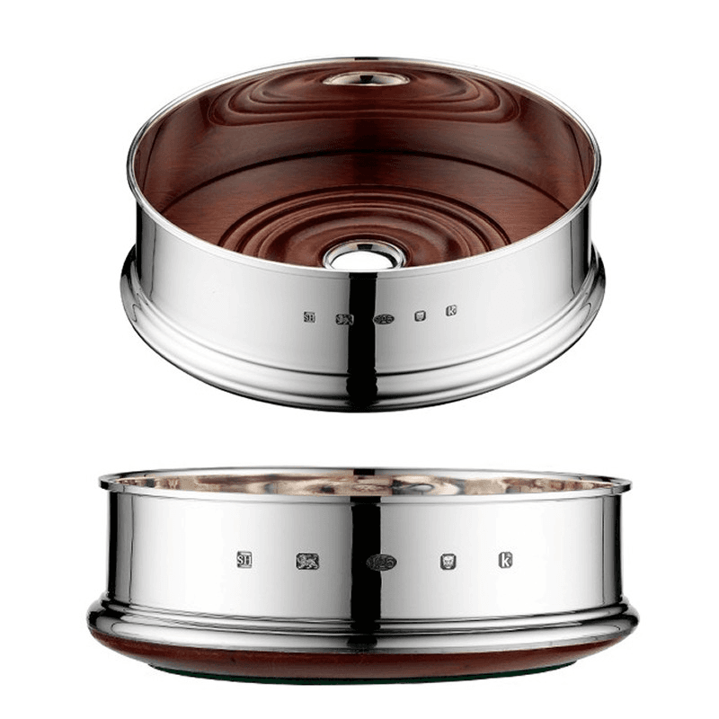 Plain Heavy Wine coaster, 13.3cm, sterling silver