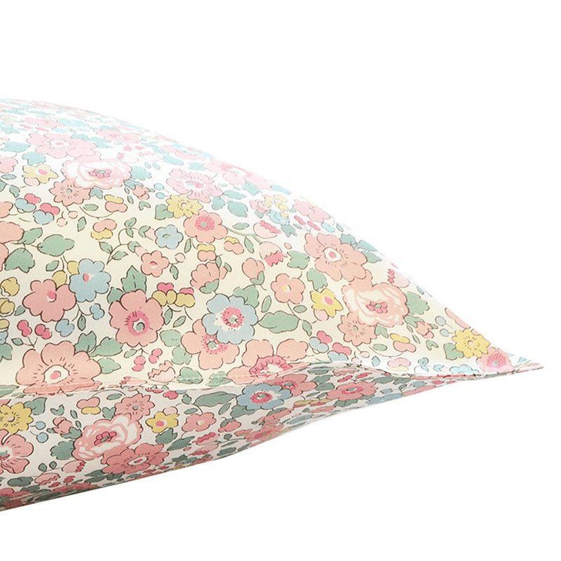 Betsy Candy Floss Pair of Silk Pillowcases, Single, Pink
