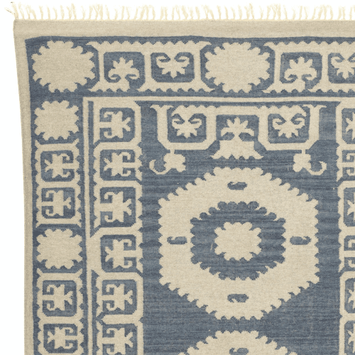 Image showing the Chelak Rug, 300 x 240cm, Indigo 100% Wool product.