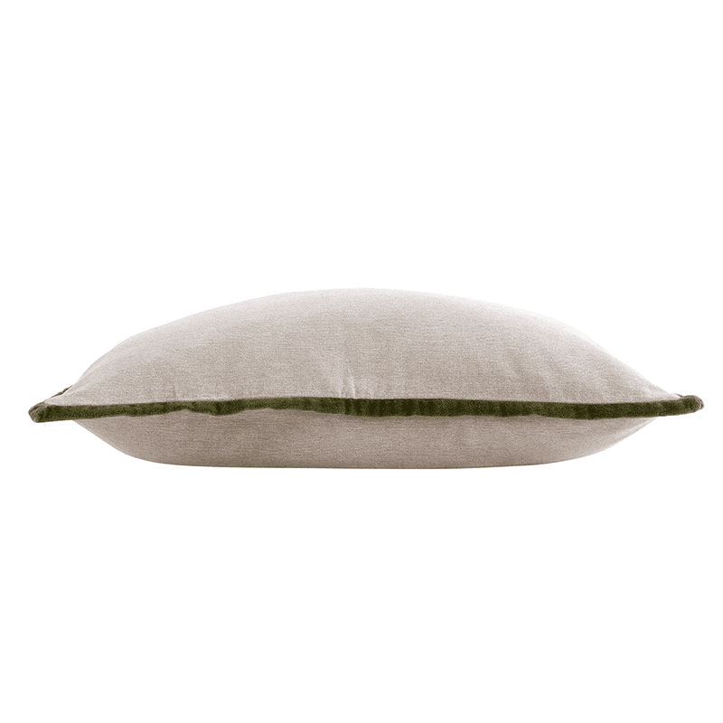 Jaipur Trim Cushion, 30 x 50cm, Olive
