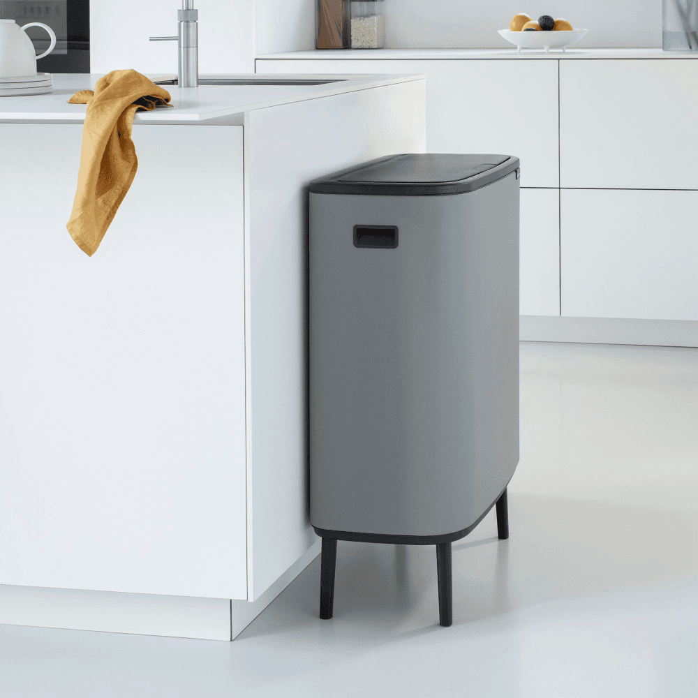 Bo Hi touch bin, 30 litre, Mineral Concrete Grey