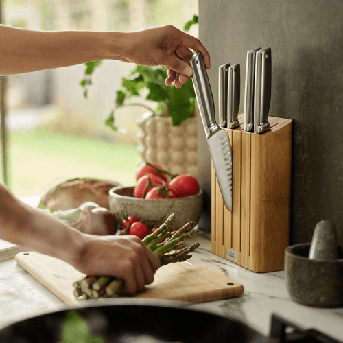 Image showing the Elevate 5 Piece Knife Block, Bamboo product.