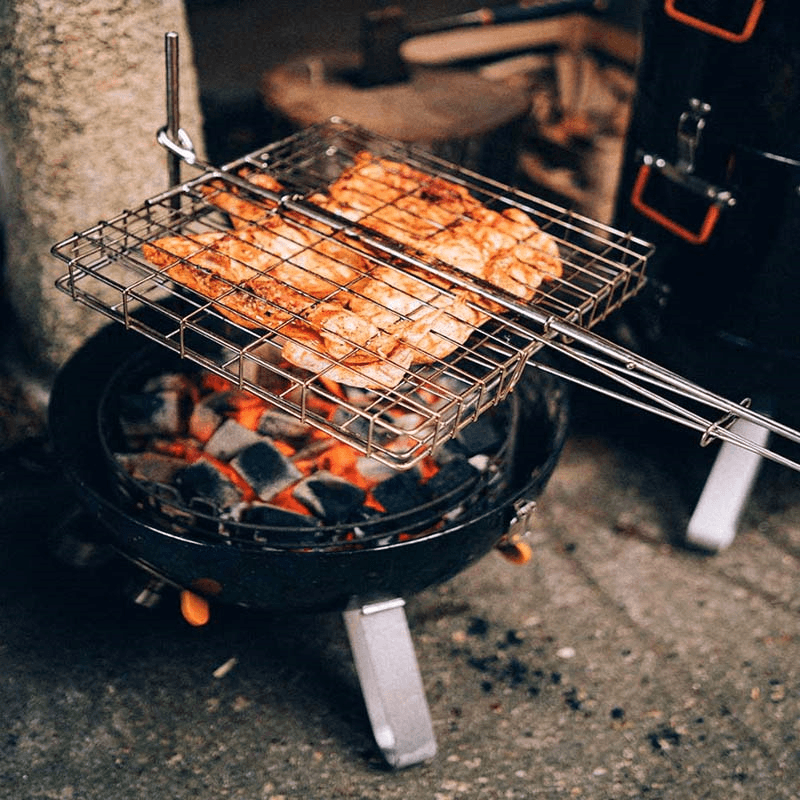 Flip'n grate BBQ swivel grill, small 47cm, Silver