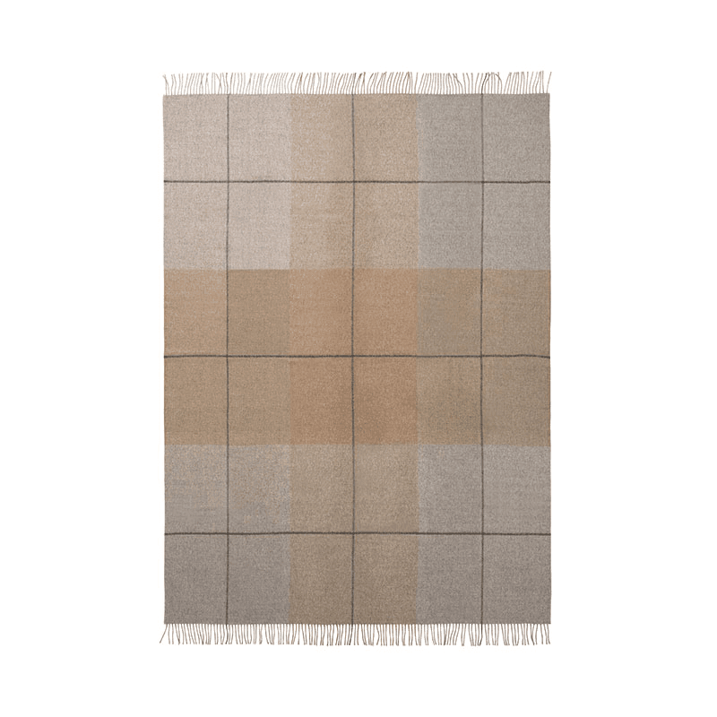 Blocks Throw, H190cm x W130cm, Beige/Brown