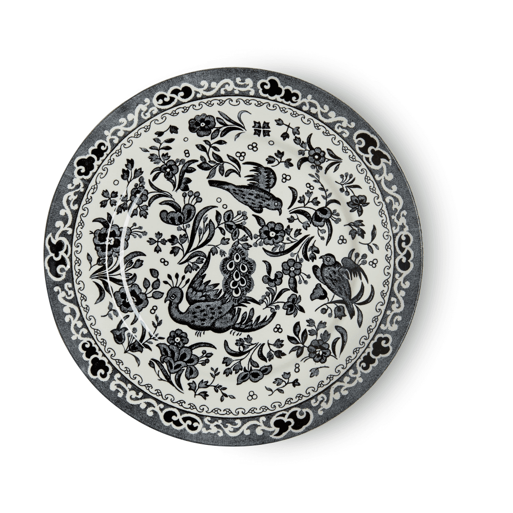 Regal Peacock Plate, D17.5cm, Black