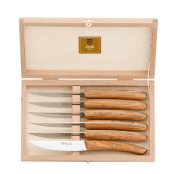Image showing the Claude Dozorme- Box of 6 Thiers Steak Knives, Deer product.