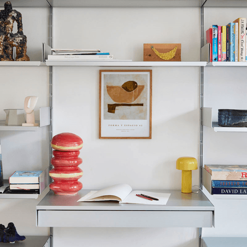 Image showing the Forma y Espacio 02 Framed Print, 50 x 70cm, Beige product.