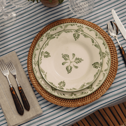 Image showing the Eleanor Set of 6 Dessert Plates, 22cm, Forest Green product.