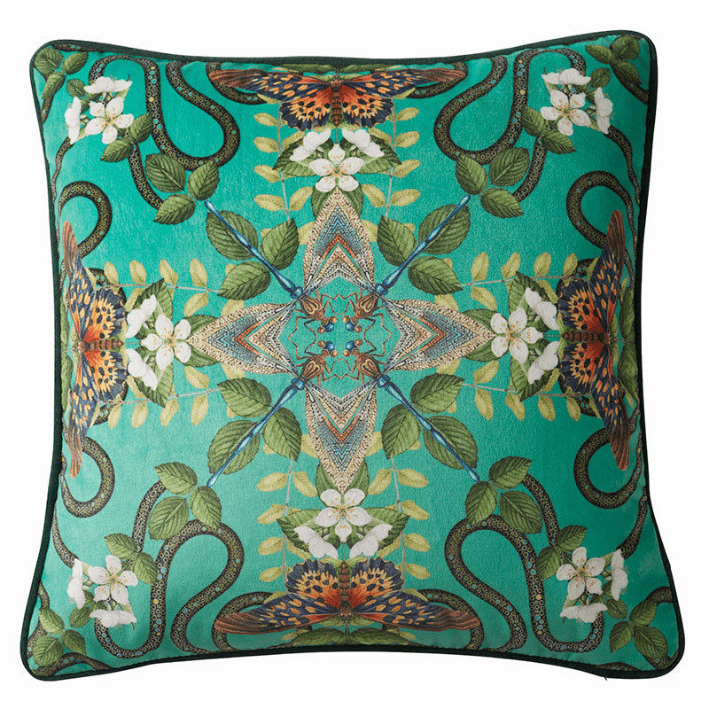 Forest Cushion, 43 x 43cm, Emerald