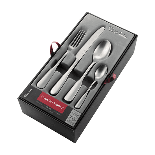 Image showing the Fiddle Vintage 24 Piece Cutlery Set, Stainless Steel product.