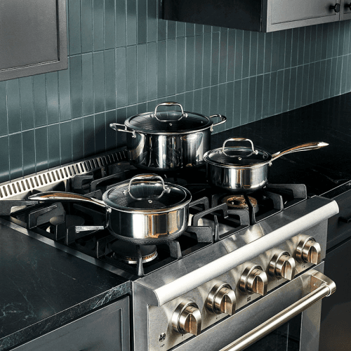 Image showing the Hybrid 6 Piece Pot Set, Steel product.