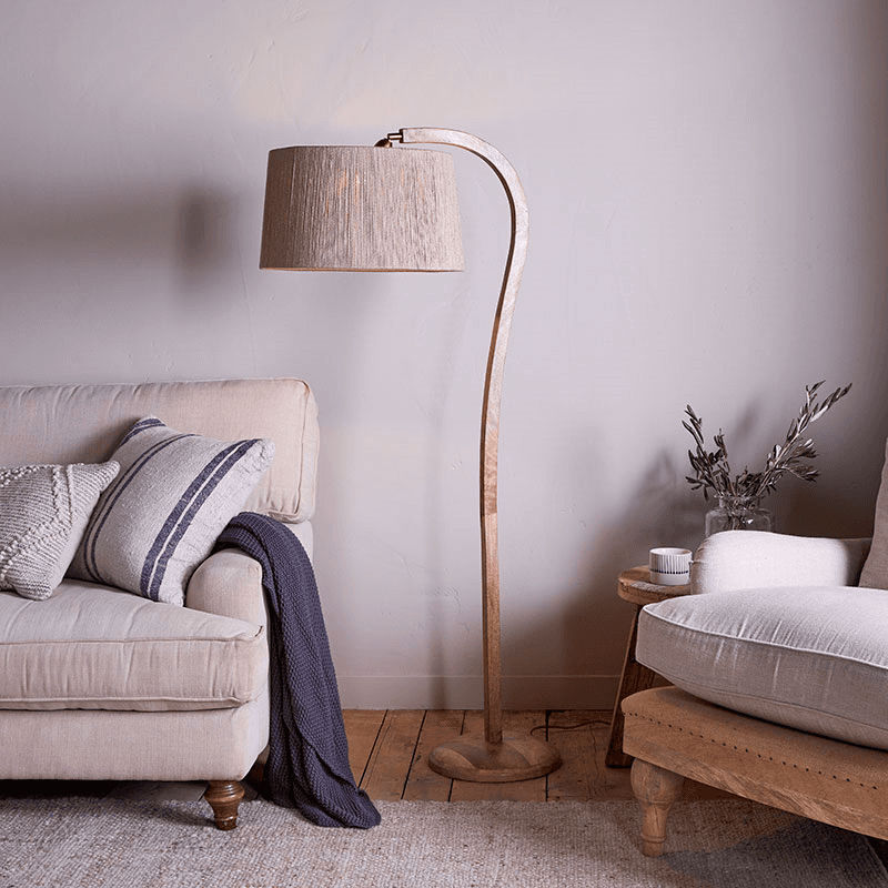 Namira Floor Lamp, H153cm, Mango Wood