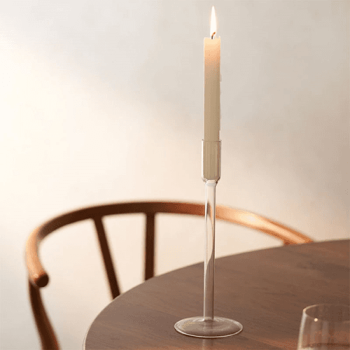Image showing the Stanley Dinner Candlestick, H24cm, Clear product.
